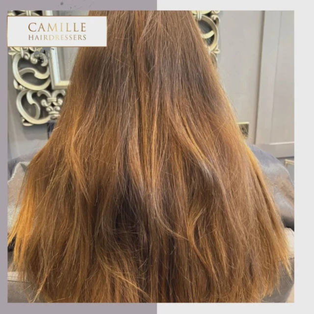 Check out this before and after - Reverse balayage- Glazed to give that mirror shine, rich and juice chestnut - Expensive looking low maintenance colour.